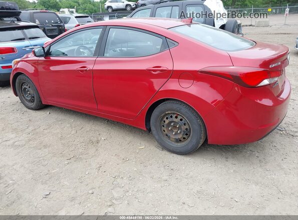 KMHDH4AE4GU606959 2016 HYUNDAI ELANTRA Red Tył lewy