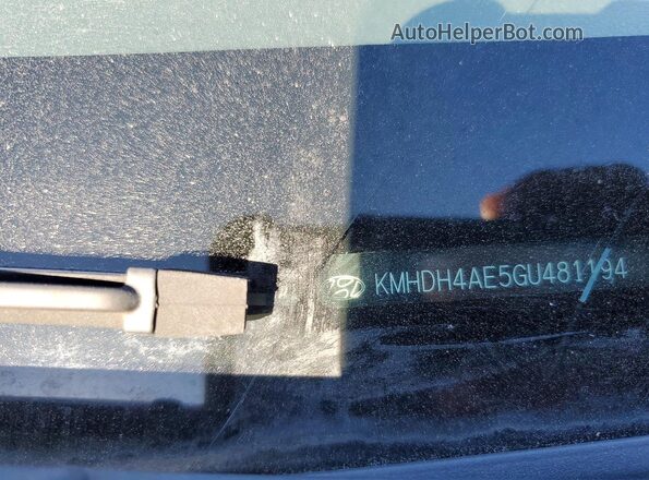 KMHDH4AE5GU481194 2016 HYUNDAI ELANTRA Silver Вид підкапотного простору