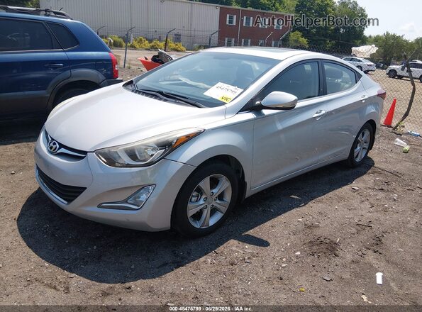 KMHDH4AE5GU501511 2016 HYUNDAI ELANTRA Silver Առջևի ձախ երեք քառորդ տեսարան