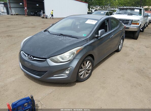KMHDH4AE5GU621938 2016 HYUNDAI ELANTRA Gray წინა მარცხენა ხედი სამი მეოთხედიდან