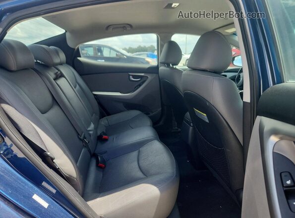 KMHDH4AE6GU551849 2016 HYUNDAI ELANTRA Blue Widok tylnych siedzeń