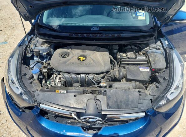 KMHDH4AE6GU551849 2016 HYUNDAI ELANTRA Blue Widok wnętrza z tyłu