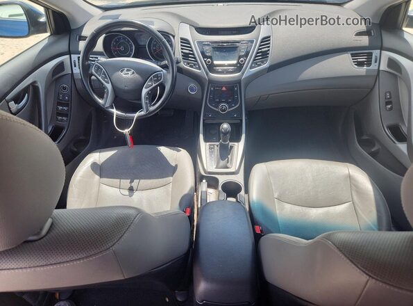 KMHDH4AE6GU551849 2016 HYUNDAI ELANTRA Blue Widok deski rozdzielczej