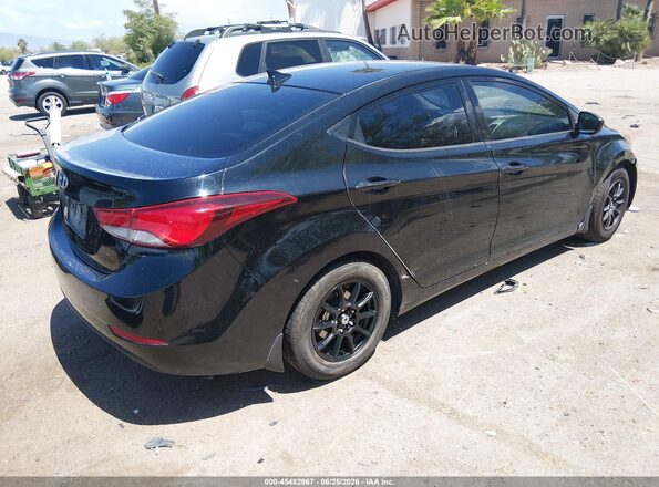 KMHDH4AE7GU512395 2016 HYUNDAI ELANTRA Black Tył prawy