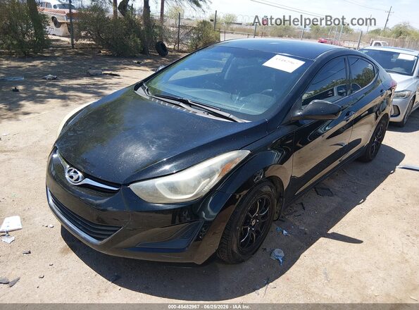 KMHDH4AE7GU512395 2016 HYUNDAI ELANTRA Black Przód lewy