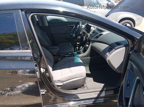 KMHDH4AE7GU512395 2016 HYUNDAI ELANTRA Black Widok wnętrza z przodu