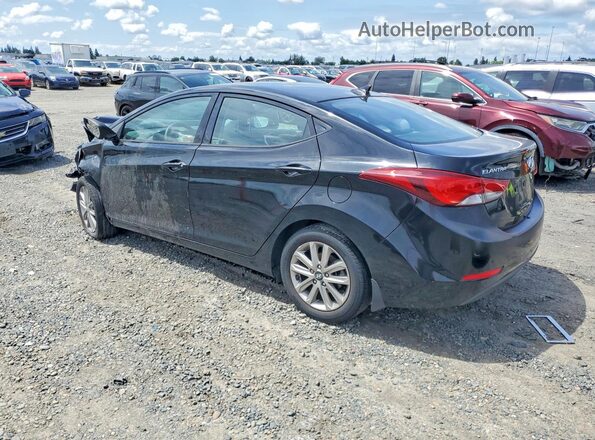 KMHDH4AE7GU541914 2016 HYUNDAI ELANTRA Black Rear left