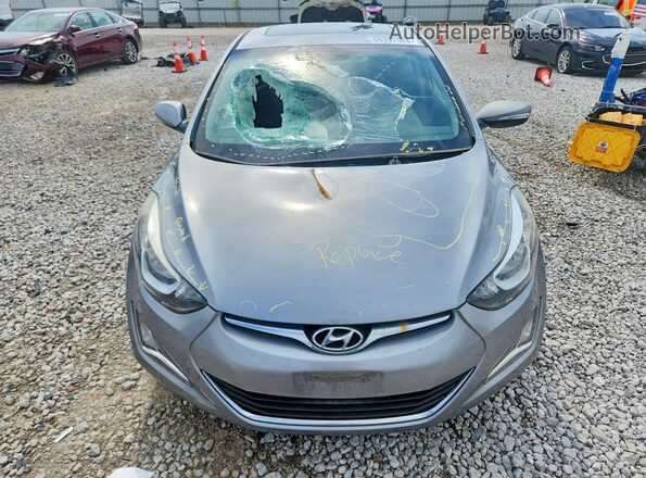 KMHDH4AE7GU557126 2016 HYUNDAI ELANTRA Silver წინა ხედი
