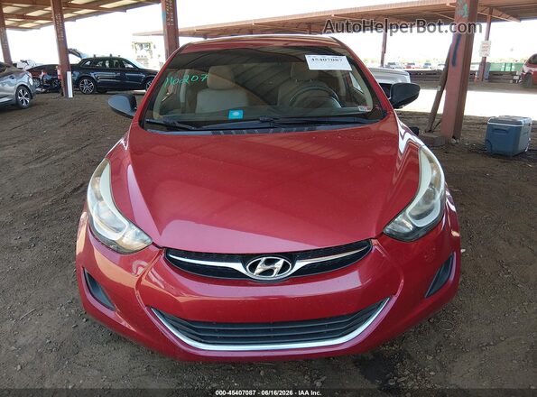 KMHDH4AE7GU557580 2016 HYUNDAI ELANTRA Red Vista del cuadro de instrumentos