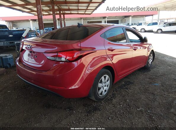 KMHDH4AE7GU557580 2016 HYUNDAI ELANTRA Red Trasero derecho