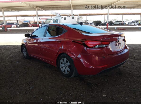 KMHDH4AE7GU557580 2016 HYUNDAI ELANTRA Red Trasero izquierdo