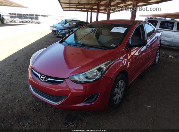 KMHDH4AE7GU557580 2016 HYUNDAI ELANTRA Red Vista tres cuartos delantera izquierda