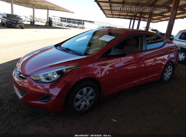 KMHDH4AE7GU557580 2016 HYUNDAI ELANTRA Red Vista frontal