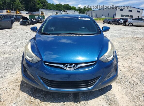 KMHDH4AE7GU619009 2016 HYUNDAI ELANTRA Blue 