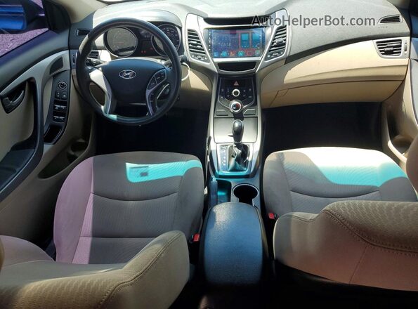 KMHDH4AE7GU619009 2016 HYUNDAI ELANTRA Blue 