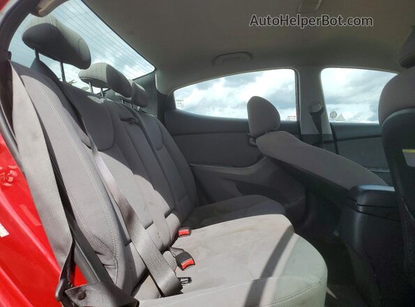 KMHDH4AE8GU478189 2016 HYUNDAI ELANTRA Red Vista de los asientos traseros