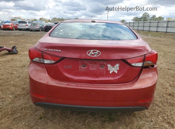 KMHDH4AE8GU478189 2016 HYUNDAI ELANTRA Red Vista trasera