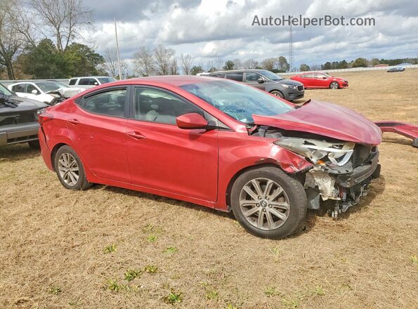 KMHDH4AE8GU478189 2016 HYUNDAI ELANTRA Red Delantero derecho