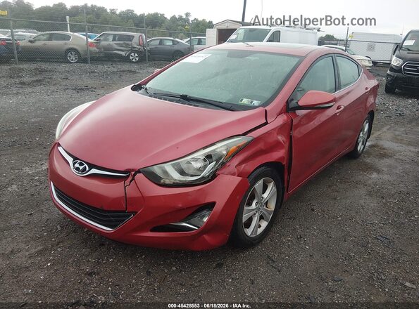 KMHDH4AE8GU558303 2016 HYUNDAI ELANTRA Red 