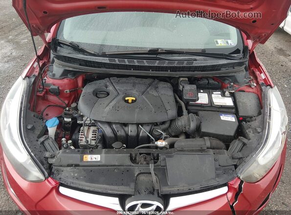 KMHDH4AE8GU558303 2016 HYUNDAI ELANTRA Red 