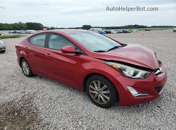 KMHDH4AE8GU599546 2016 HYUNDAI ELANTRA Red Przód prawy