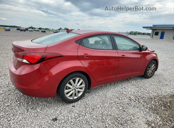 KMHDH4AE8GU599546 2016 HYUNDAI ELANTRA Red Tył prawy