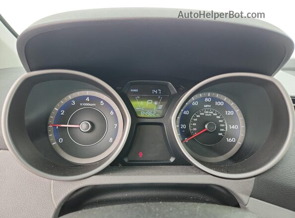 KMHDH4AE8GU599546 2016 HYUNDAI ELANTRA Red Widok zestawu wskaźników