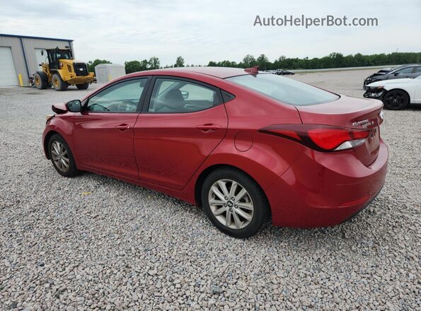KMHDH4AE8GU599546 2016 HYUNDAI ELANTRA Red Tył lewy