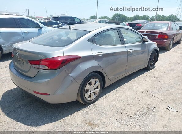 KMHDH4AE9GU504394 2016 HYUNDAI ELANTRA Silver უკანა მარჯვენა