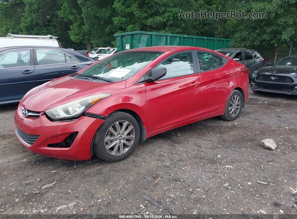 KMHDH4AEXGU531586 2016 HYUNDAI ELANTRA Красный 