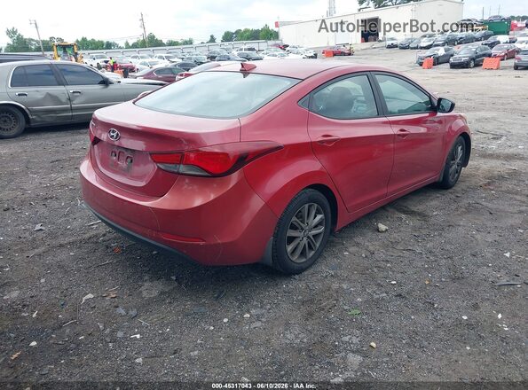 KMHDH4AEXGU531586 2016 HYUNDAI ELANTRA Красный 