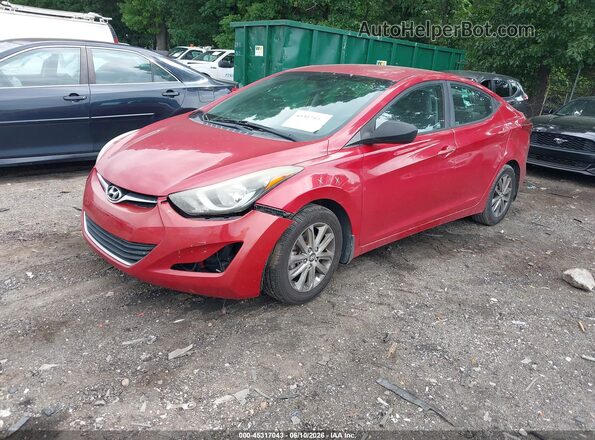 KMHDH4AEXGU531586 2016 HYUNDAI ELANTRA Красный 