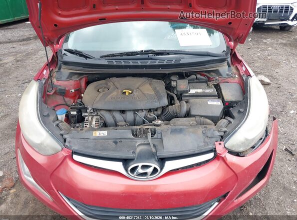 KMHDH4AEXGU531586 2016 HYUNDAI ELANTRA Красный 