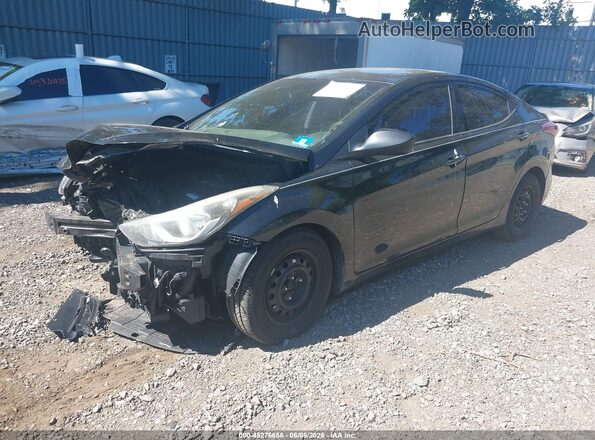 KMHDH4AEXGU604942 2016 HYUNDAI ELANTRA Black Przód lewy