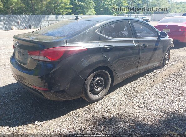 KMHDH4AEXGU604942 2016 HYUNDAI ELANTRA Black Tył prawy