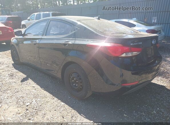 KMHDH4AEXGU604942 2016 HYUNDAI ELANTRA Black Tył lewy