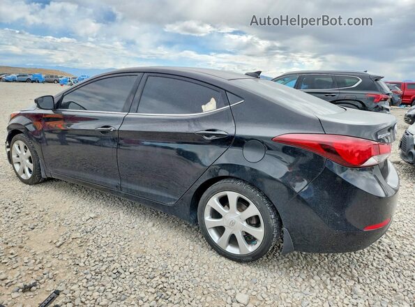 KMHDH4AEXGU618730 2016 HYUNDAI ELANTRA Black Задня ліва чверть