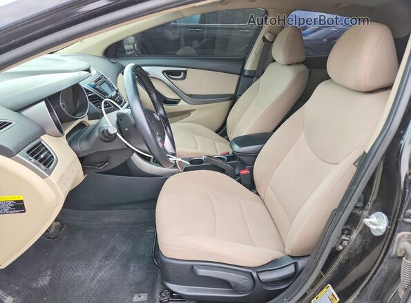 KMHDH4AEXGU618730 2016 HYUNDAI ELANTRA Black Вид салону спереду