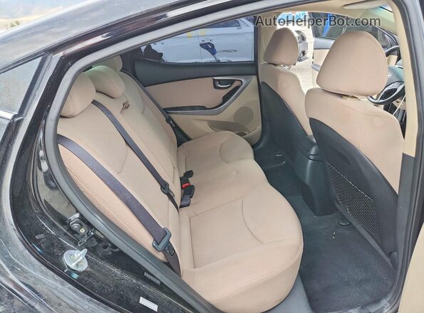KMHDH4AEXGU618730 2016 HYUNDAI ELANTRA Black Вид задніх сидінь
