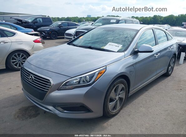 KMHE14L28HA045017 2017 HYUNDAI SONATA PLUG-IN HYBRID Silver Front left