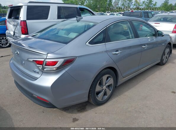 KMHE14L28HA045017 2017 HYUNDAI SONATA PLUG-IN HYBRID Silver Rear right