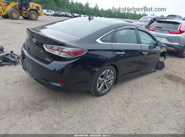 KMHE14L29KA093312 2019 HYUNDAI SONATA PLUG-IN HYBRID Black Задня права чверть