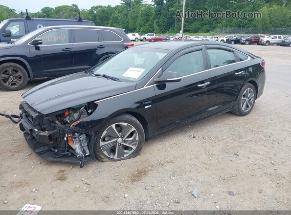 KMHE14L29KA093312 2019 HYUNDAI SONATA PLUG-IN HYBRID Black Передня ліва чверть