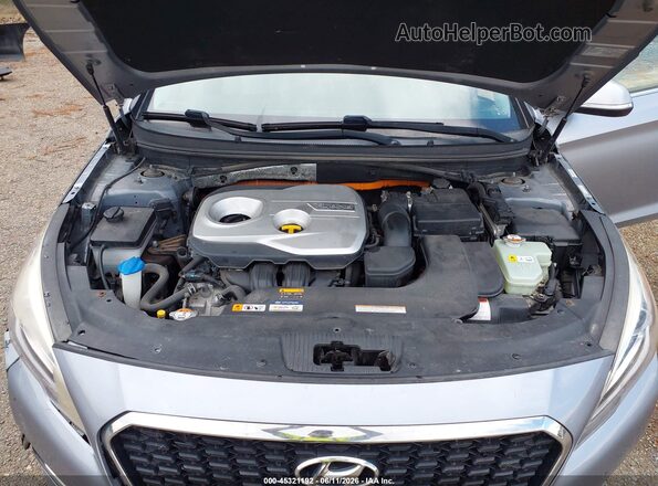 KMHE24L15GA015346 2016 HYUNDAI SONATA HYBRID Silver Вид ззаду