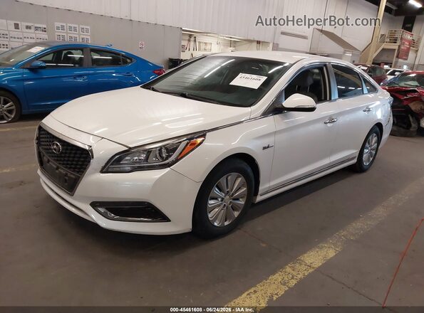 KMHE24L15GA023379 2016 HYUNDAI SONATA HYBRID White Передня ліва чверть