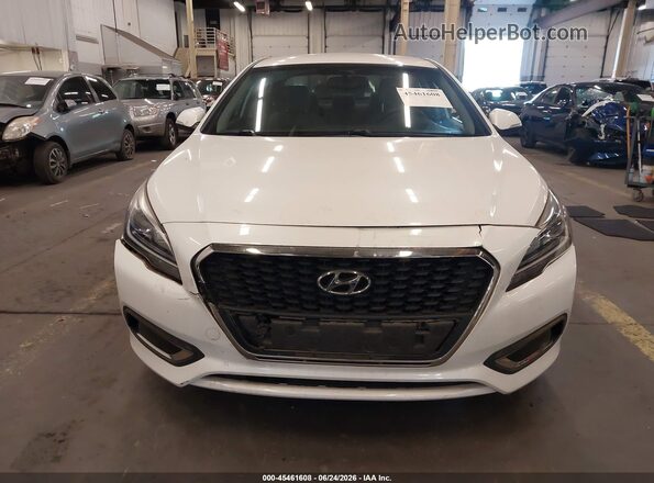 KMHE24L15GA023379 2016 HYUNDAI SONATA HYBRID White Вид щитка приладів