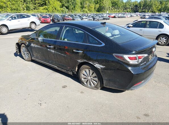 KMHE24L16GA041518 2016 HYUNDAI SONATA HYBRID Black უკანა მარცხენა