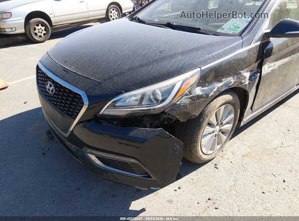 KMHE24L16GA041518 2016 HYUNDAI SONATA HYBRID Black წინა ხედი