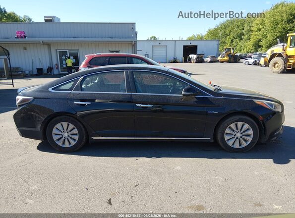 KMHE24L16GA041518 2016 HYUNDAI SONATA HYBRID Black უკანა სალონის ხედი
