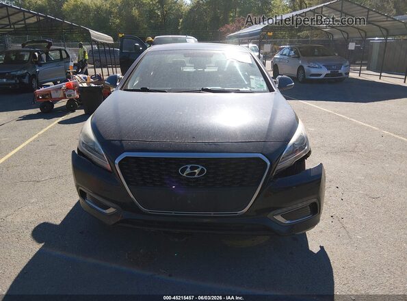 KMHE24L16GA041518 2016 HYUNDAI SONATA HYBRID Black ხელსაწყოთა პანელის ხედი
